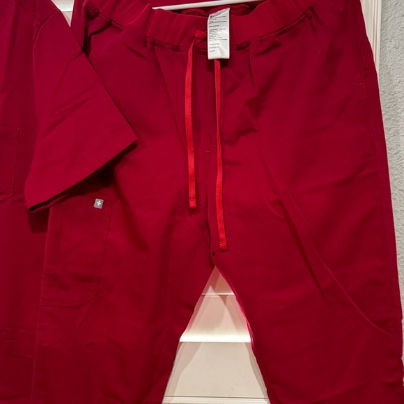 Figs Women's Bold Red Joggers - Picture 6 of 10